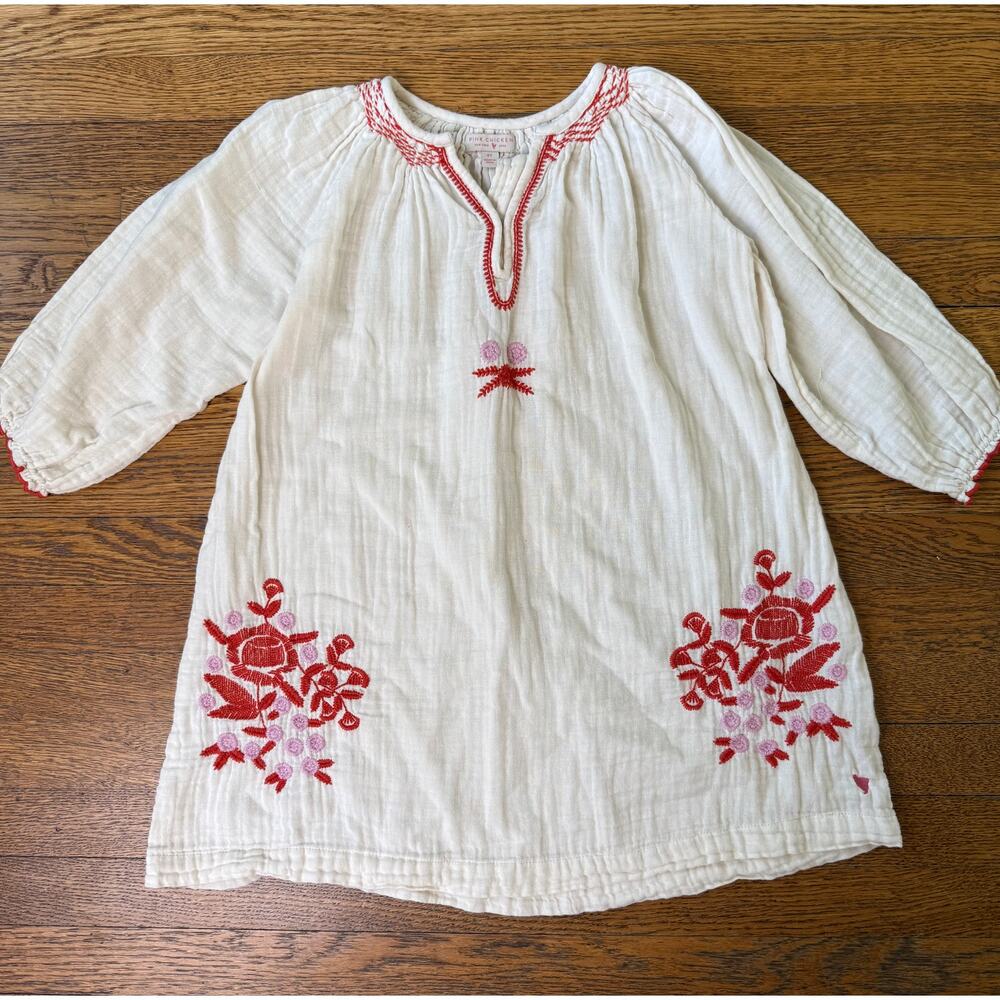 Pink Chicken Girls' Embroidered Tunic Dress Size 6